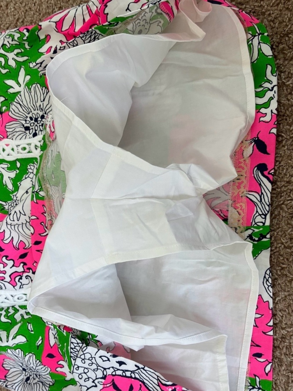 Lilly Pulitzer Romper - Pink and Green Salem - Size 14 - Picture 9 of 11